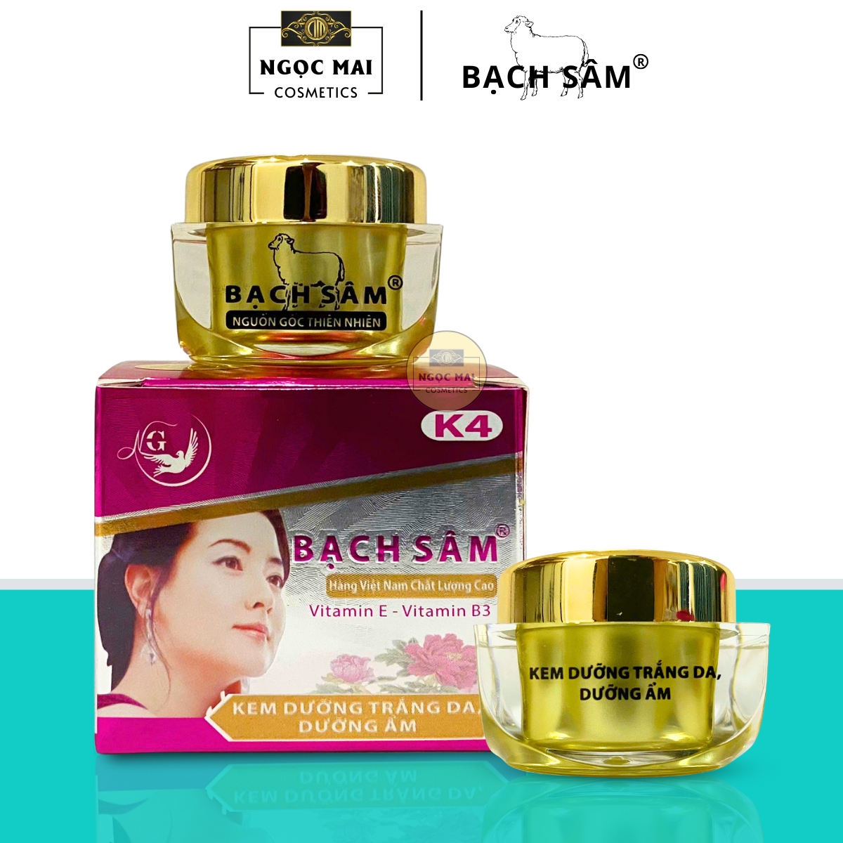 Kem Hỗ Trợ Dưỡng Trắng Da, Dưỡng Ẩm Bạch Sâm K4 (12g) - Mỹ Phẩm Ngô Gia Chính Hãng