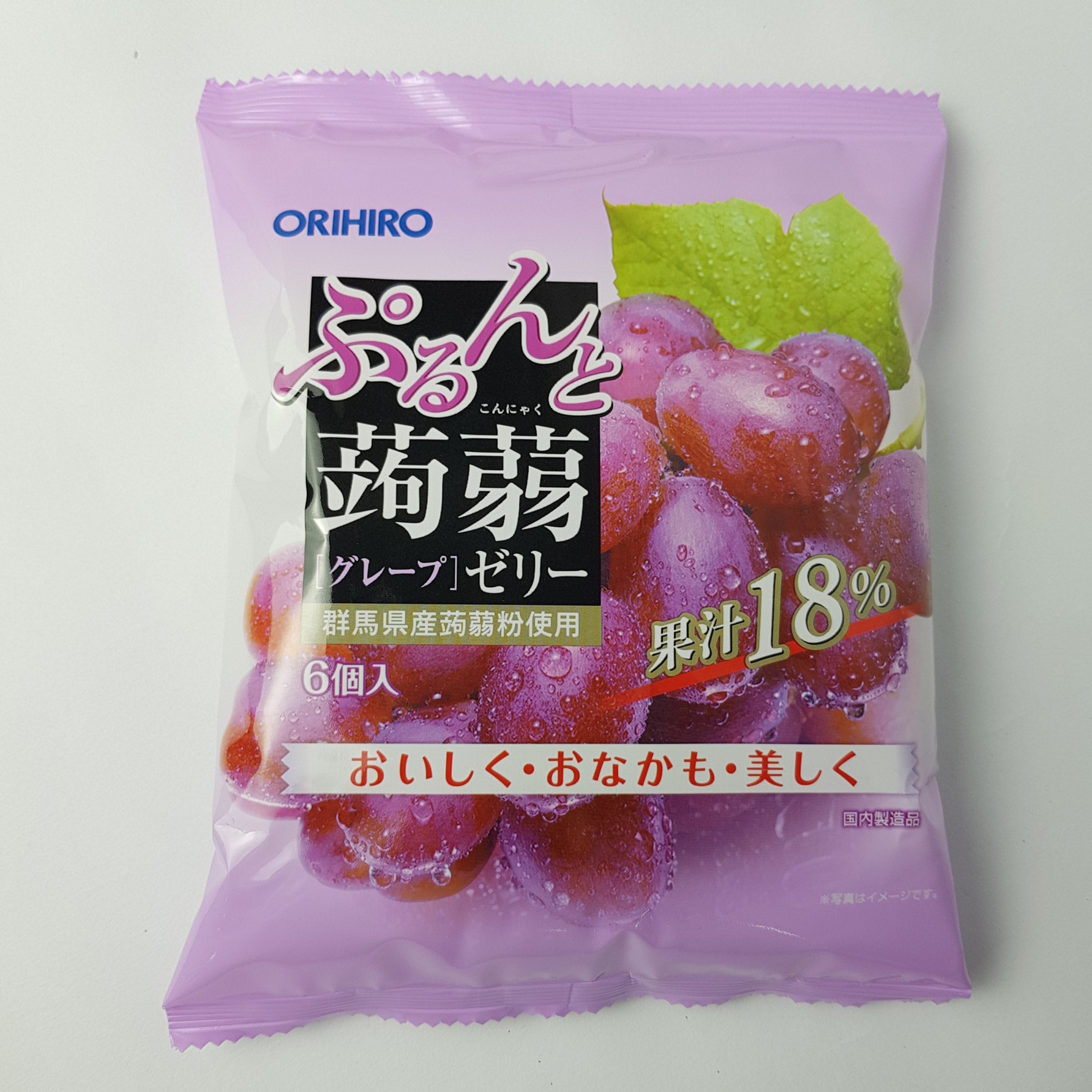 Thạch hoa quả orihio nhật bản vị nho tím, thạch trái cây, thạch trái cây nhật bản