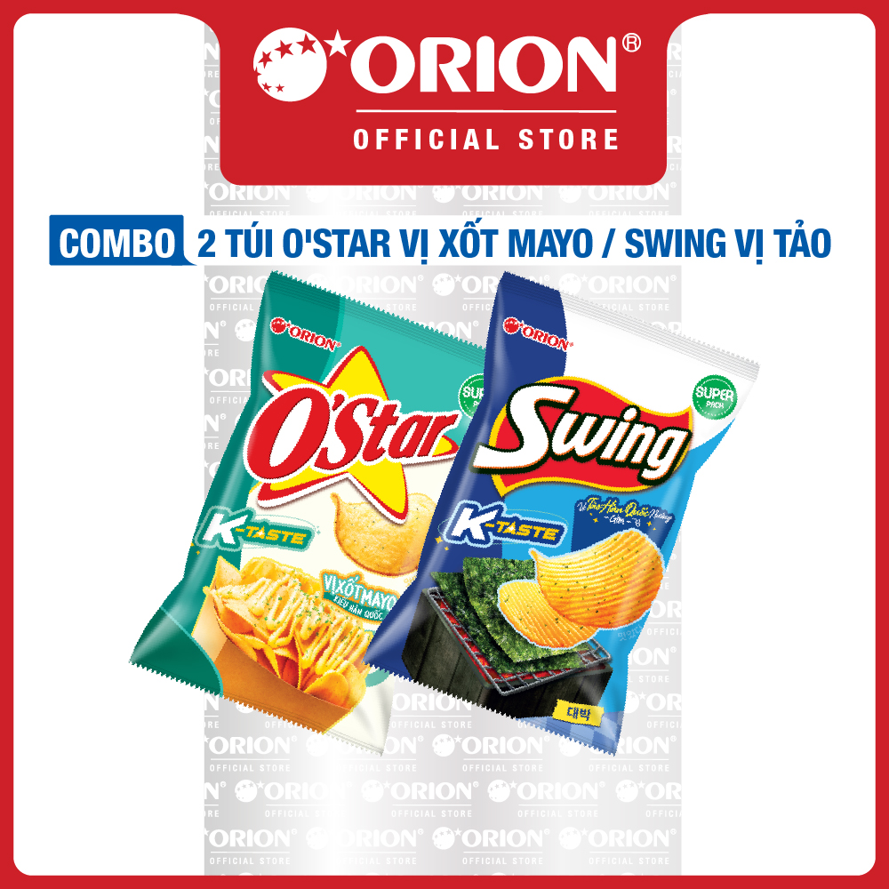 Combo 2 túi Snack Ostar Mayo+Swing Tảo nướng KPOP 78G (Tùy chọn vị Combo)
