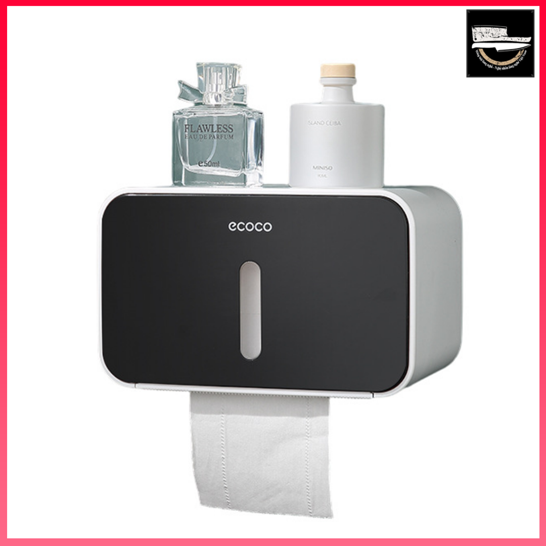 [Ecoco-E1903] Kệ nhà tắm thông minh, hộp đựng giấy vệ sinh treo tường không cần khoan đục (đủ 3 màu lựa chọn)