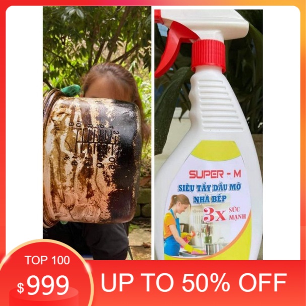 Siêu tẩy rửa xoong nồi, dụng cụ nhà bếp SUPER - M siêu trắng sáng