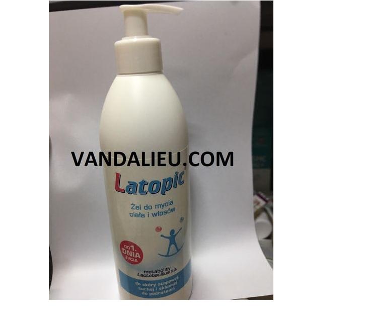 GEL TẮM GỘI DÀNH CHO DA DỊ ỨNG VÀ KÍCH ỨNG LATOPIC BODY AND HAIR WASH GEL 400ML