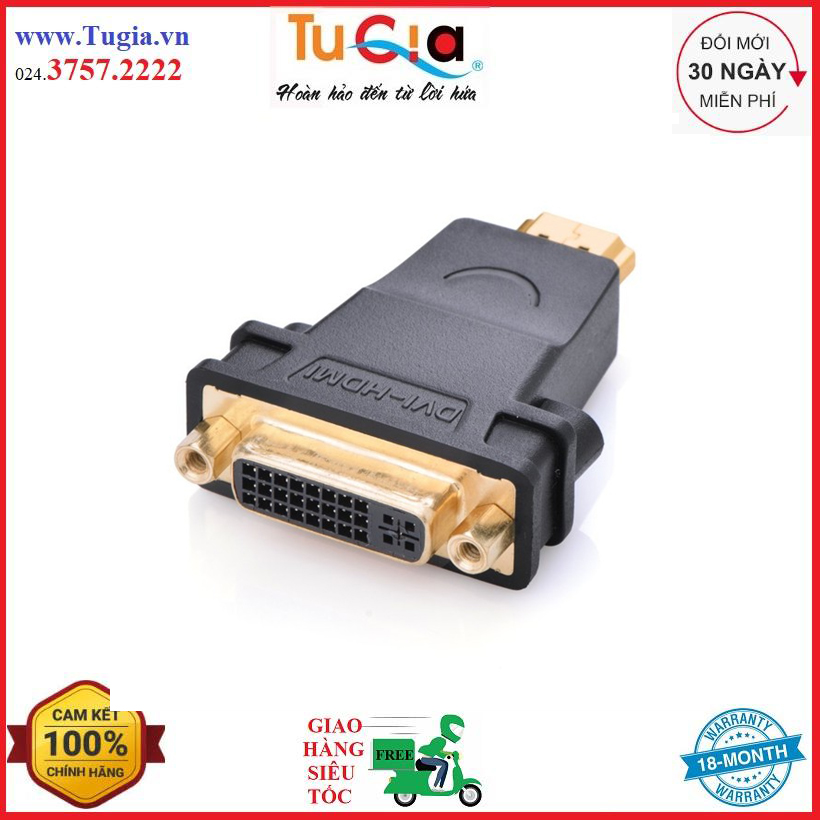 Đầu chuyển hdmi sang dvi 24+5 ugreen 20123 - hàng chính hãng
