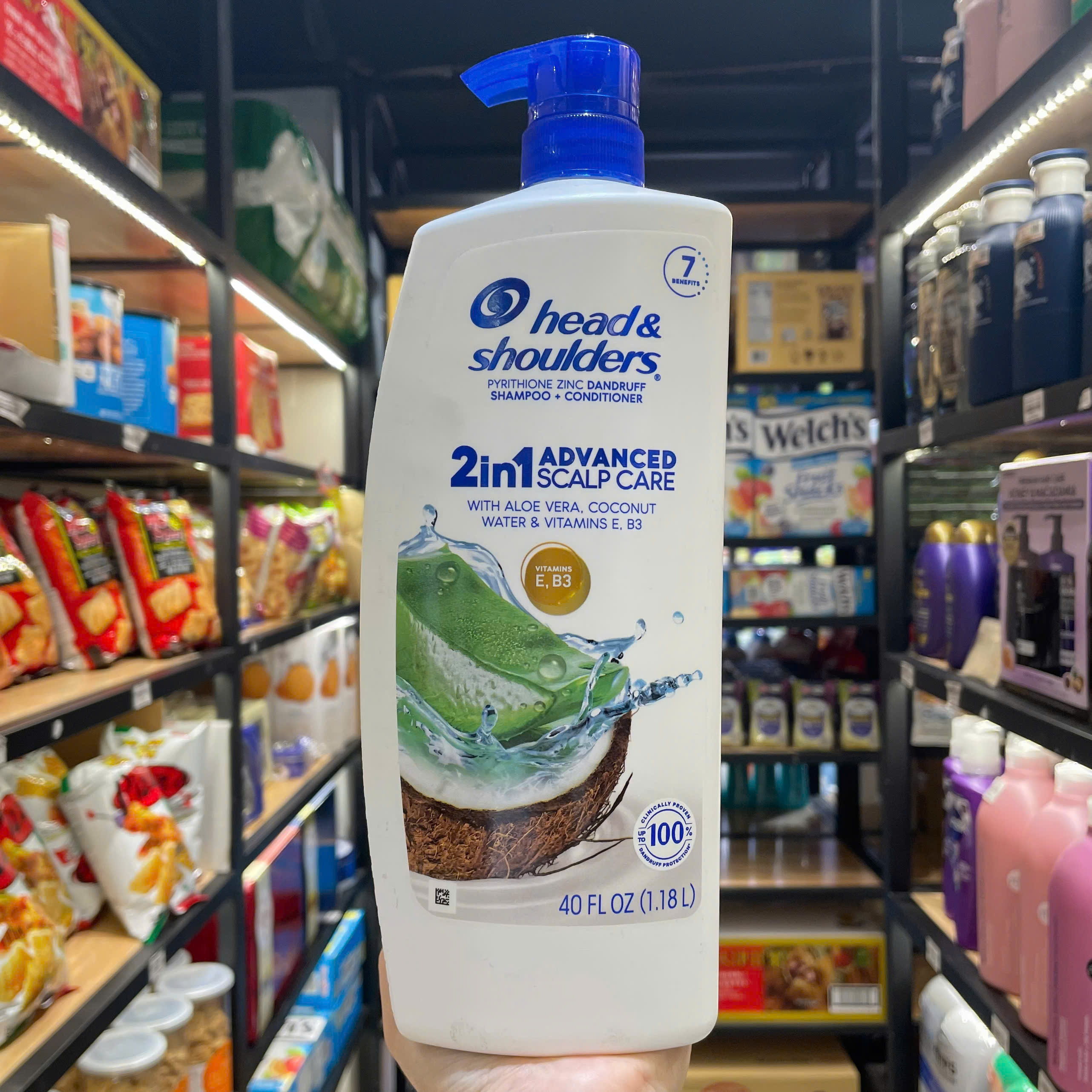 Dầu Gội Xả Head & Shoulders 2in1 Alove Vera, Coconut Water & Vitamin E, B3 1.18L Hàng Nhập Mỹ