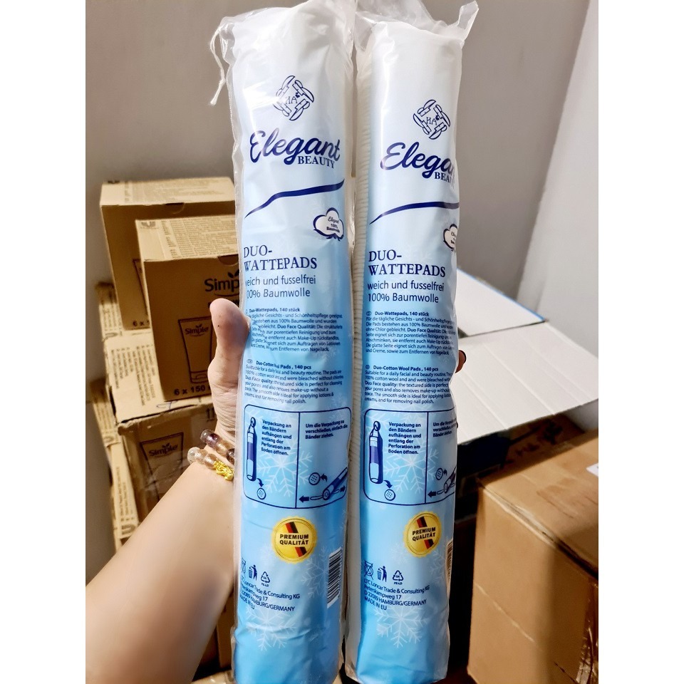 Bông Tẩy Trang Elegant Beauty 140 Miếng