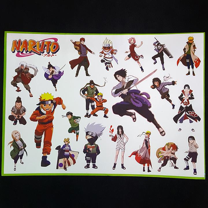 Tấm sticker dán chủ đề naruto