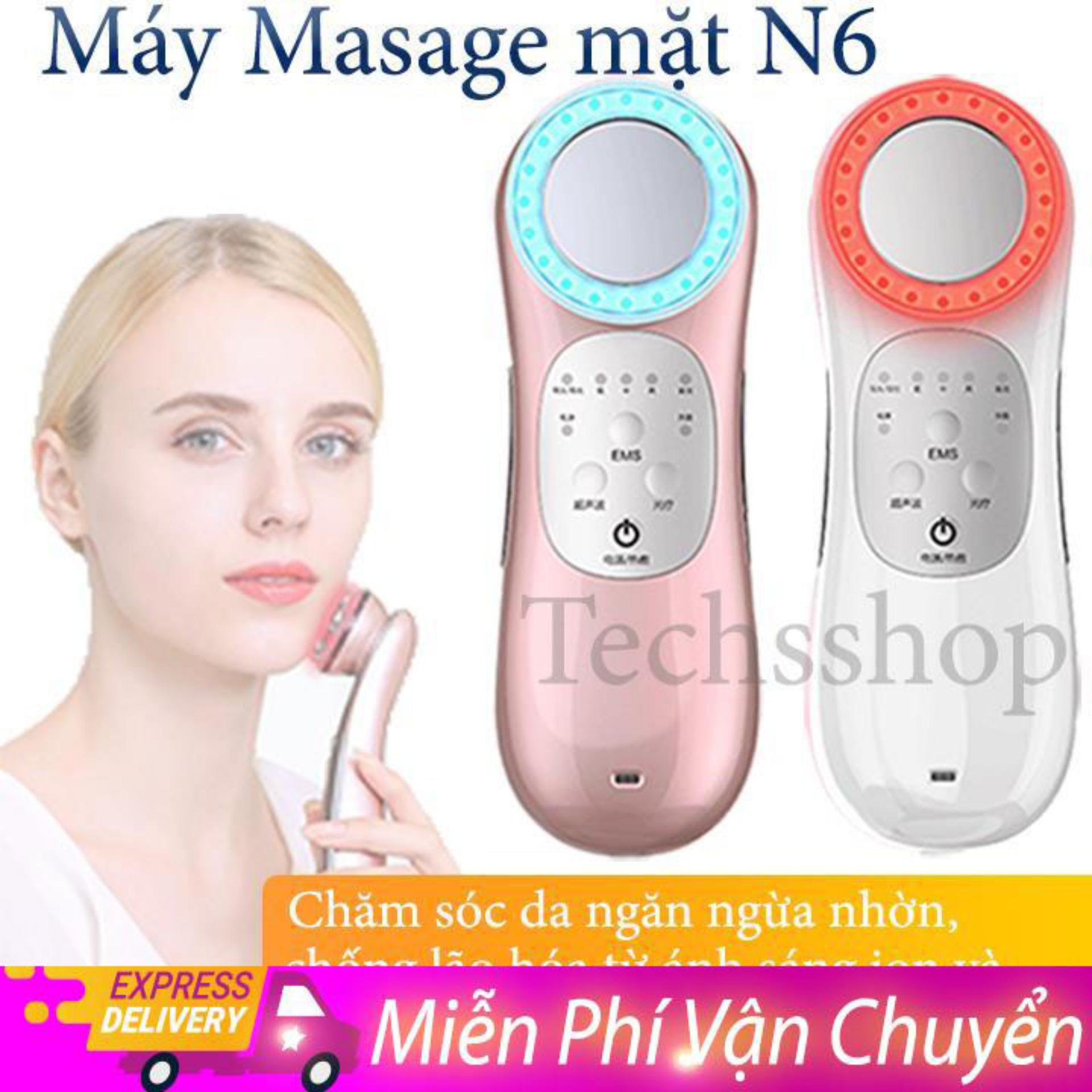Máy massage mặt N6 - Máy mát xa trị thâm chống lão hóa da - Máy matxa mặt ion - Máy massage xóa nếp nhăn - Máy massage làm sạch da mặt - Dụng cụ làm đẹp cho nam và nữ