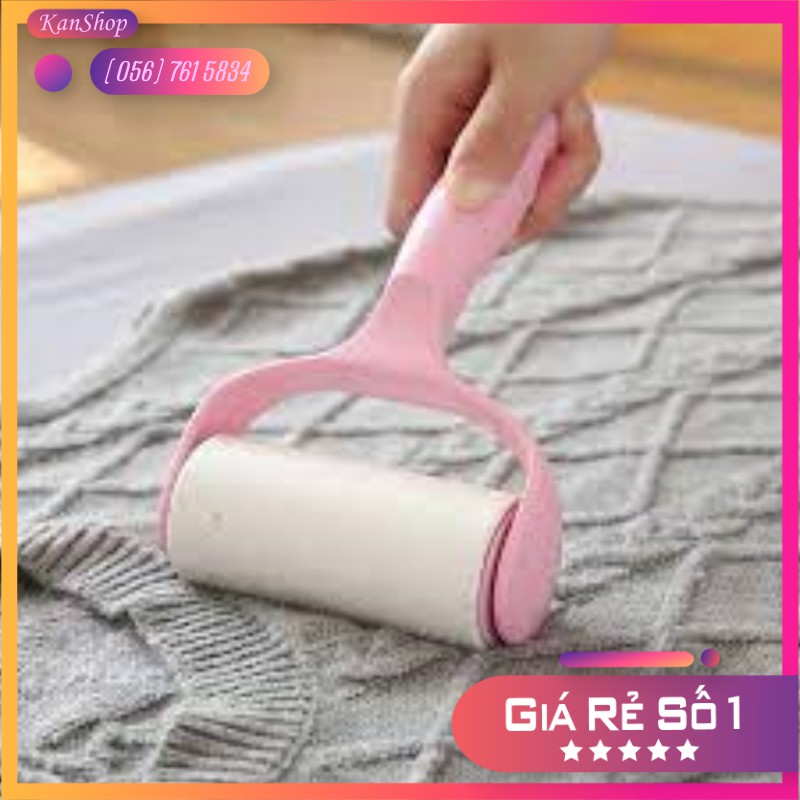 Cây lăn bụi quần áo, chăn màn, lông chó mèo 16cm - sử dụng lõi giấy dạng con lăn bụi, dùng để lăn dính, xé từng lớp