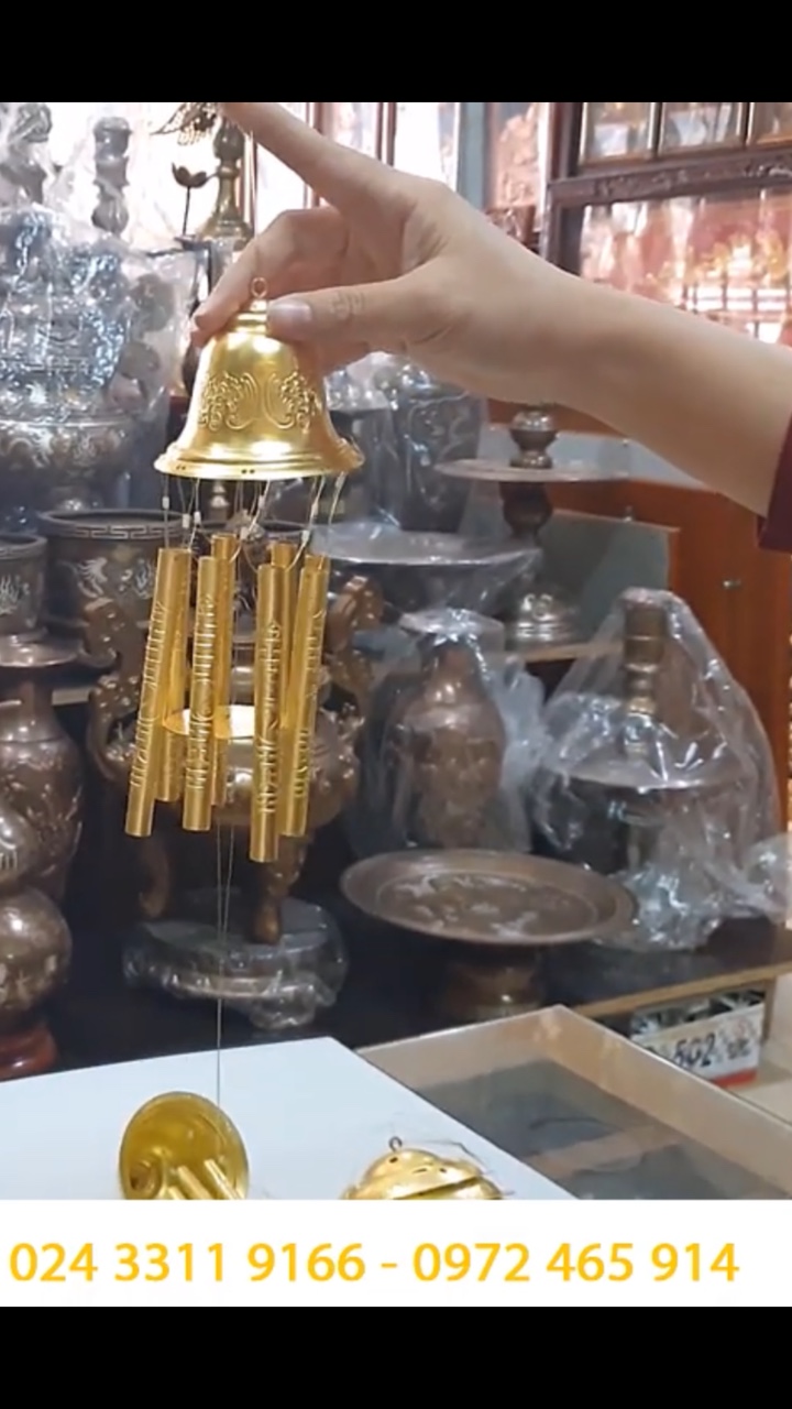 Chuông gió 8 thanh bằng đồng