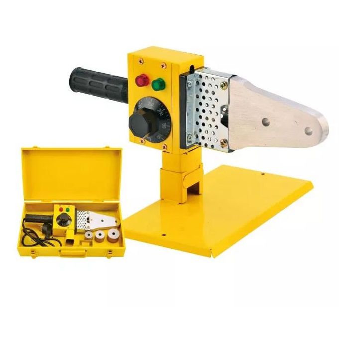 Máy hàn ống ppr, máy hàn nhiệt hàn ống PPR - Hàn ống chuyên dụng, chỉnh nhiệt núm xoay, công suất 600W với 3 đầu hàn 20, 25, 32mm