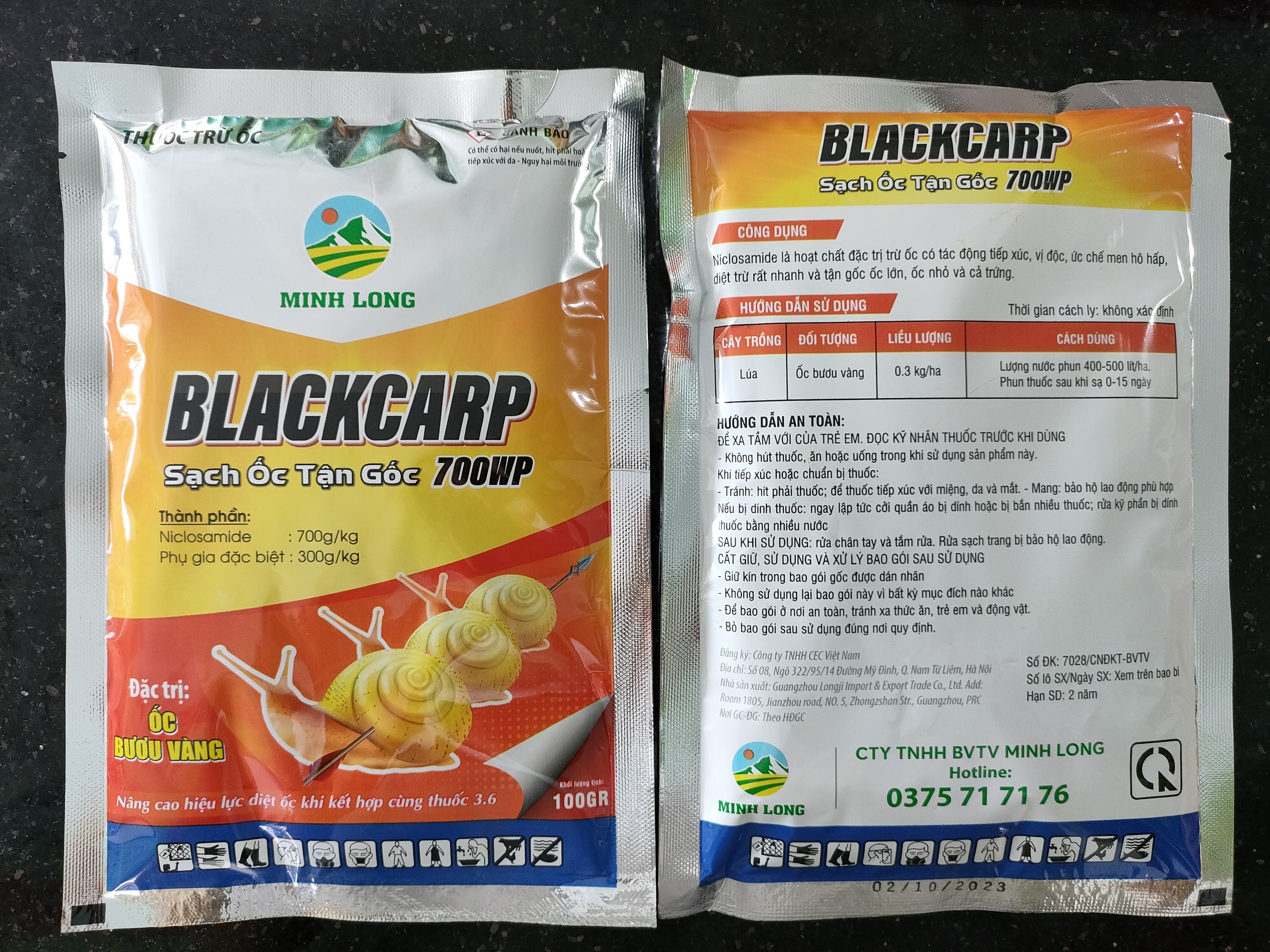 Thuốc trừ ốc BLACKCARP 700WP - Sạch ôc tận gốc - VTNN NÔNG PHÚ T86