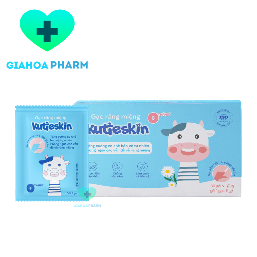 Gạc răng miệng cho em bé Kutieskin giúp rơ lưỡi, làm sạch nướu, lợi, răng, miệng cho trẻ sơ sinh, trẻ nhỏ, lúc mọc răng