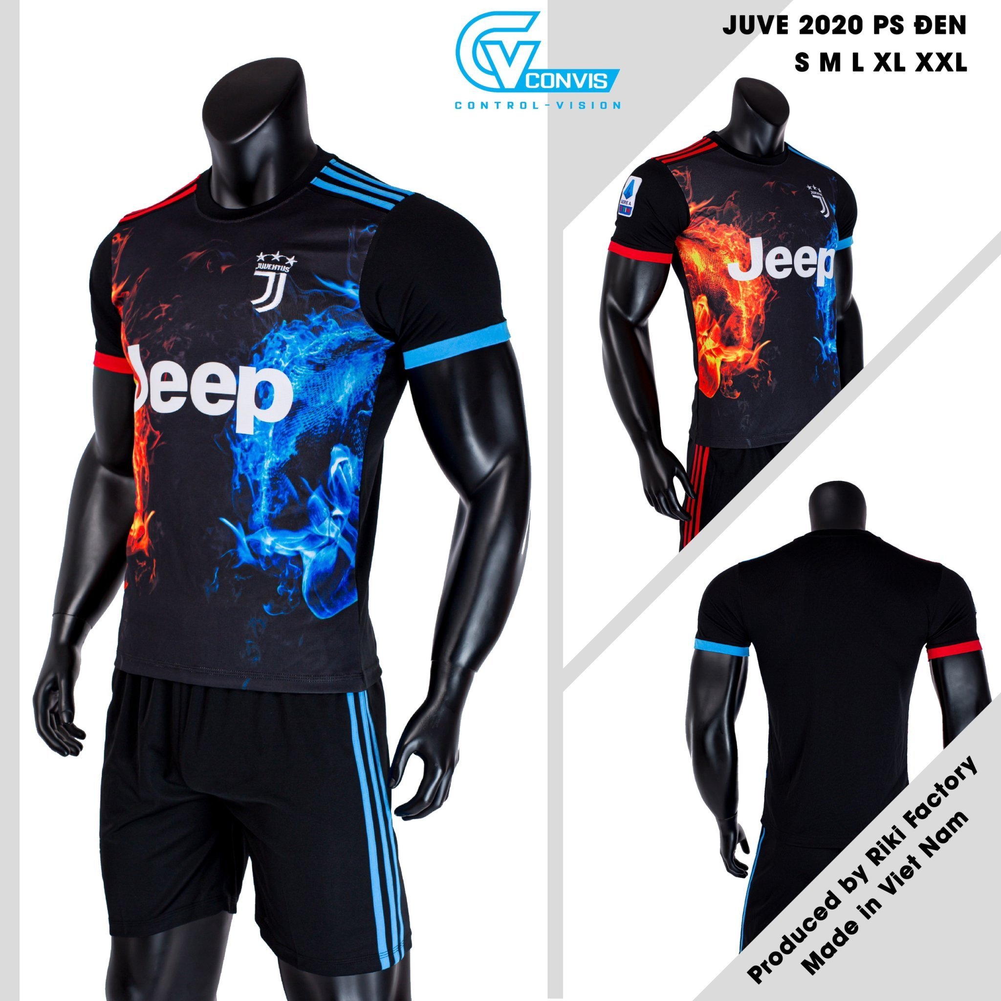 Bộ Juventus đen rồng phụng chế độc lạ 2021 thun mè