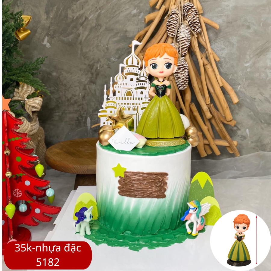 Đồ trang trí bánh kem Công chúa Anna chibi
