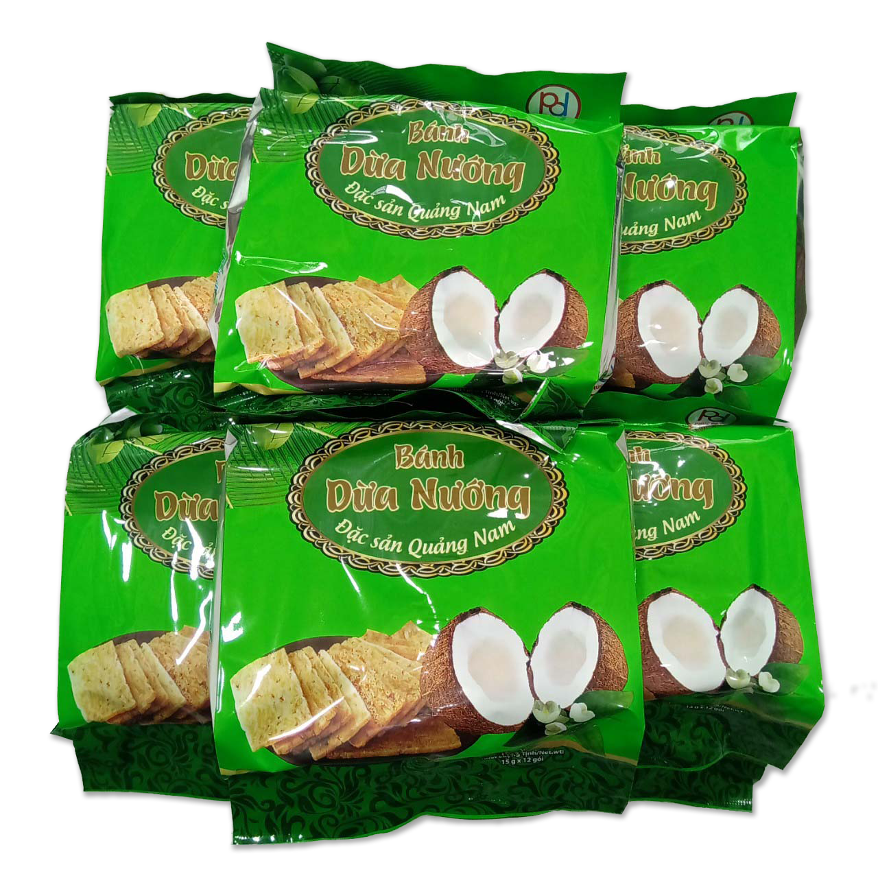 Combo 10 gói bánh dừa nướng - đặc sản quảng nam - thơm ngon - giòn - béo ngậy