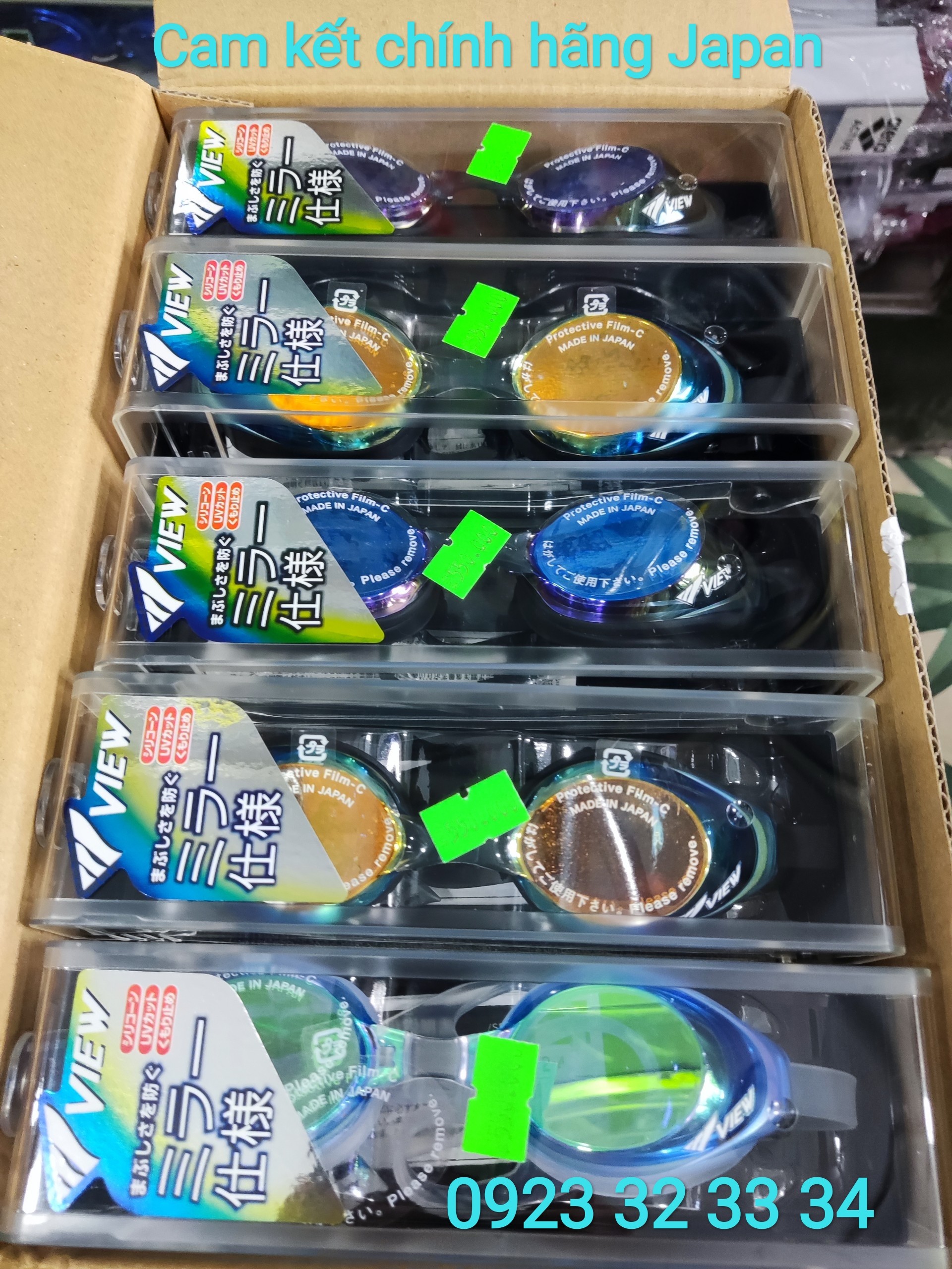 Kính bơi view v610mr tráng gương chính hãng nhật bản chống uv|chống sương mù