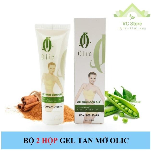 Bộ 2 hộp kem tan mỡ thon gọn quế olic - mẫu mới