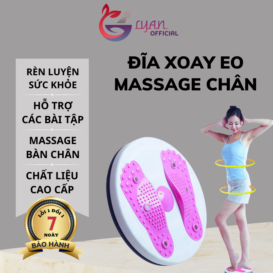 Đĩa xoay eo 360 độ tập thể dục tại nhà chính hãng, bàn xoay eo giảm mỡ bụng cao cấp tiện lợi, xoay mượt massage bàn chân