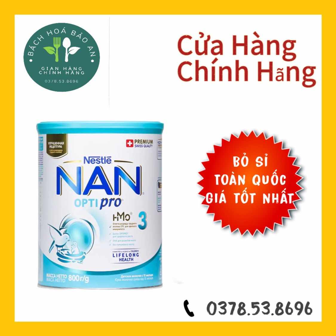 Sữa Nan Nga HMO Số 3 800G - Sữa Nan