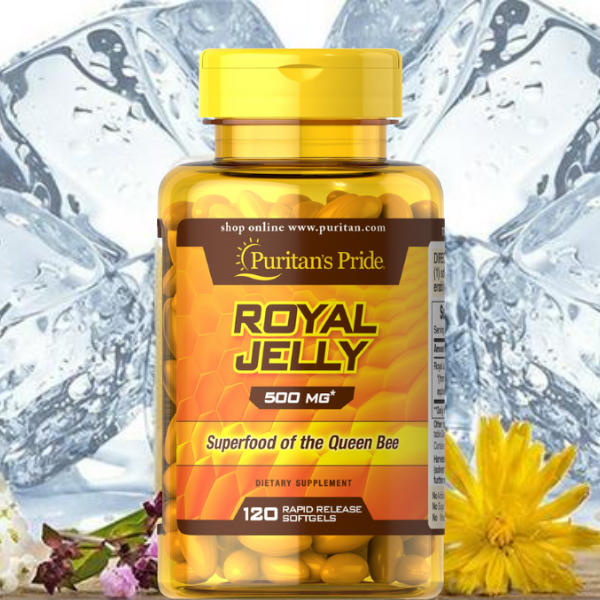 Sữa ong chúa giúp đẹp da, tăng vòng 1, tăng chất lượng trứng, hỗ trợ sinh sản Royal Jelly 500 mg Puritan's Pride (HSD:08/21)