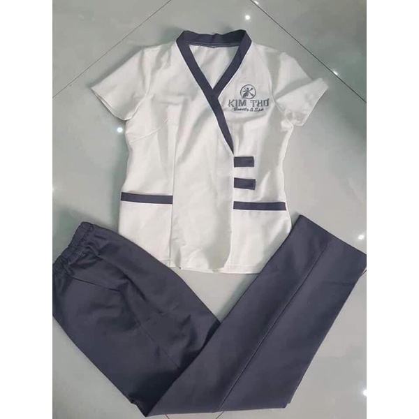 Bộ đồng phục spa chất cotton lạnh siêu đẹp loại 1 Hàng Có Sẵn
