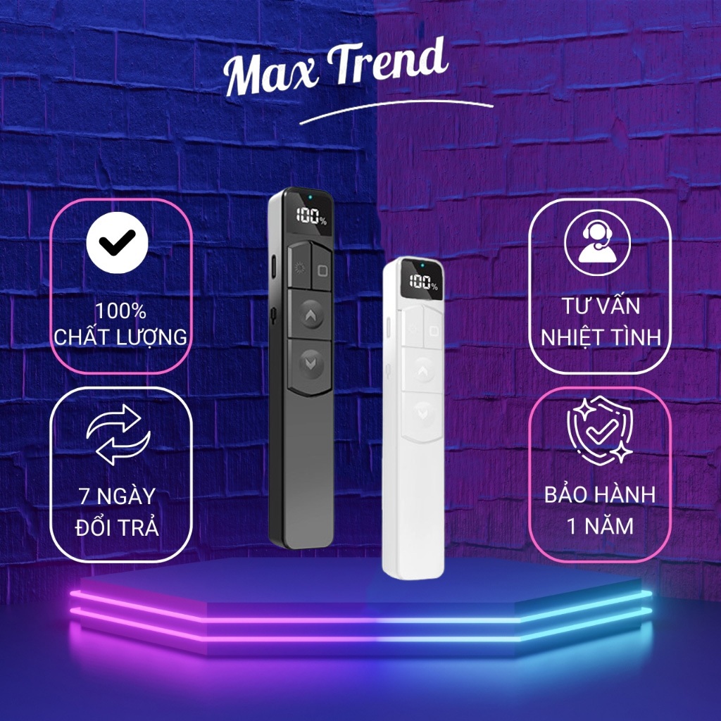 Bút Chỉ Laser S10 Cao Cấp Bút Trình Chiếu Powerpoint Thuyết Trình Laser Đỏ Sắc Nét Chiếu Slide Chỉ Bản Đồ Xa 100m Chuyển Trang Siêu Mượt Cổng USB 2.4GHz Không Cần Cài Driver Pin Sạc Type C Tương Thích Nhiều Thiết Bị