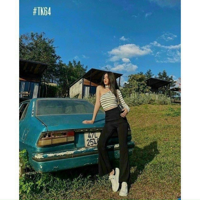Quần ống loe,quần legging ống loe cạp cao siêu tôn dáng chất vải cotton co giãn thoải mái.Quần legging ôm ống loe dáng dài, quần ống loe siêu hách dáng
