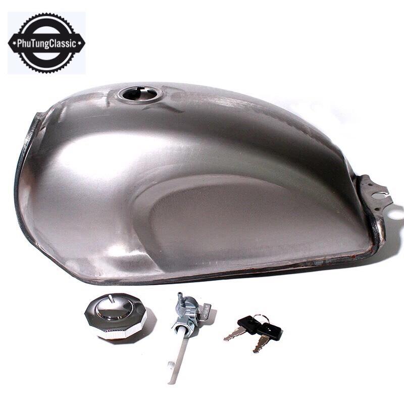 Bình Xăng độ gò bé, đầy đủ nắp khóa xăng đi kèm, độ classic, cafe racer...