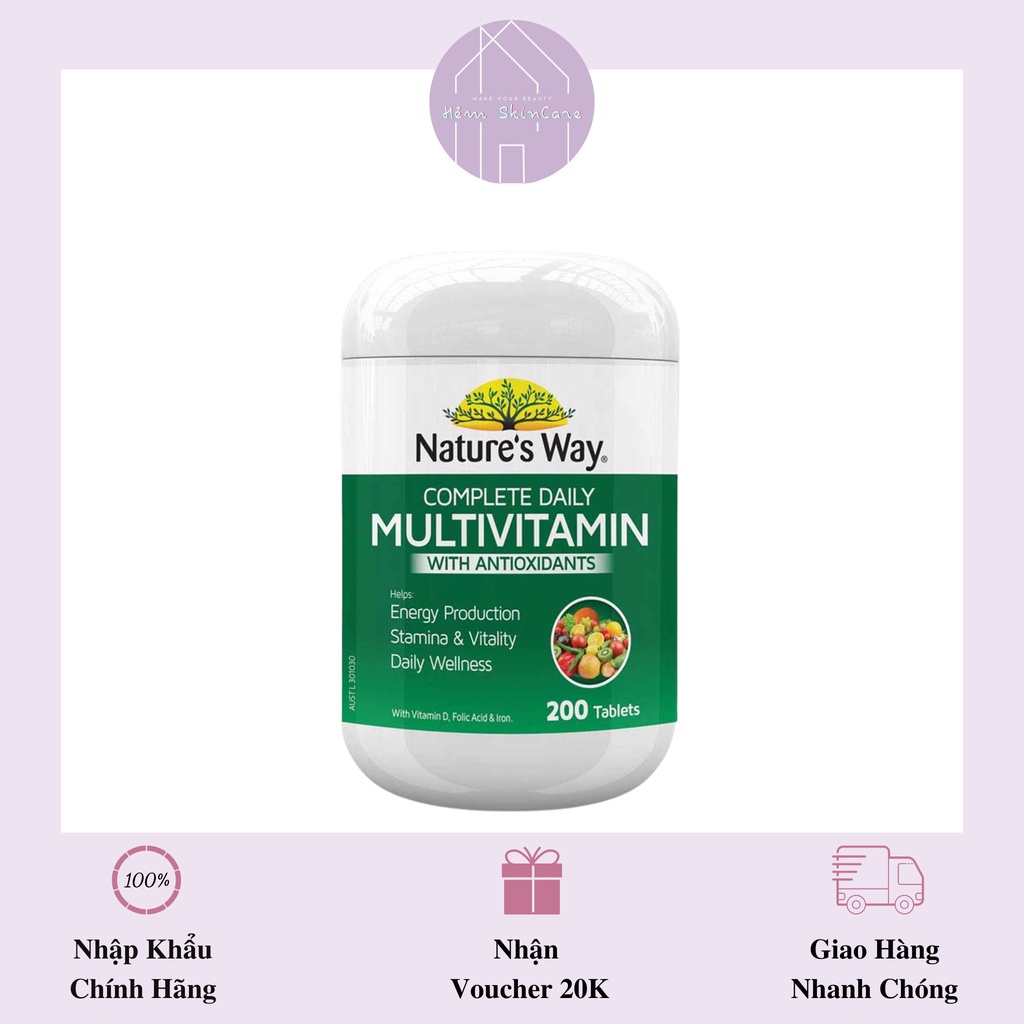 Natures Way Multivitamin - Viên Uống Tổng Hợp Vitamin Đẹp Da