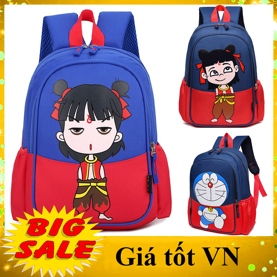 [2-5 tuổi] Balo mẫu giáo cho bé trai và bé gái chất dày dặn, túi đi học đi chơi cho bé mầm non hình đô rê mon, nha tra