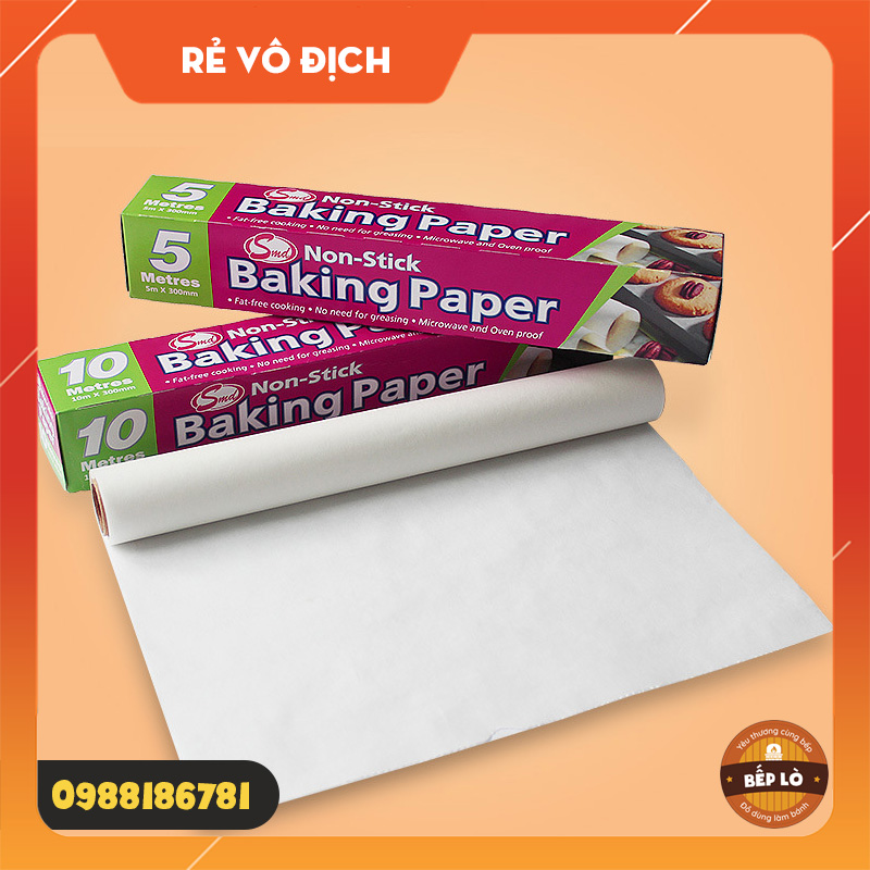 Giấy nến chống dính nướng bánh 30cm x 5m, 30cm x 10m, 30cm x 35m tiện dụng