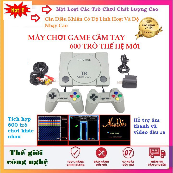 [Chơi Game Chuyên Nghiệp] Máy Chơi Game 4 Nút 600 Trò Chơi - Máy chơi game không dây thẻ nhớ 64G