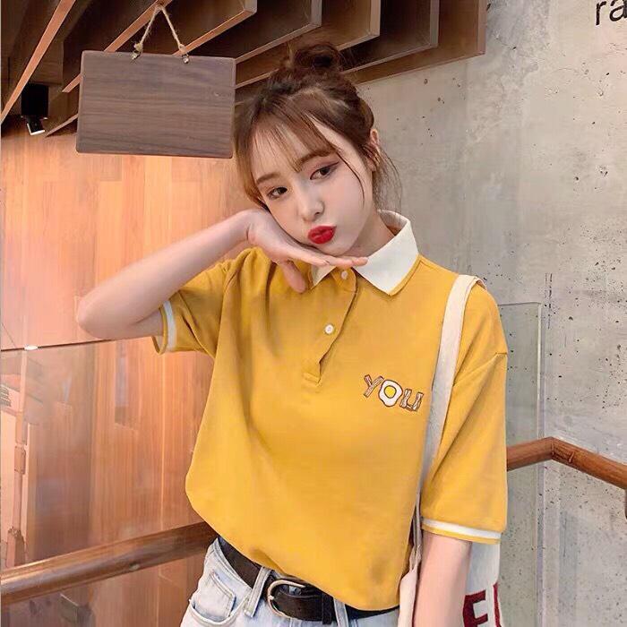 Áo thun cổ trụ YOU mẫu mới cực xinh