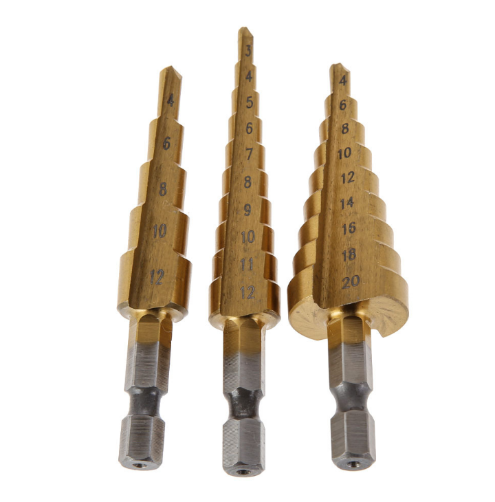 Bộ 3 mũi khoan tầng hình nón cao cấp - Kmart bền bỉ hơn 6 lần với mũi khoan thông thường - Mũi khoan đa năng - Bảo hành 6 tháng