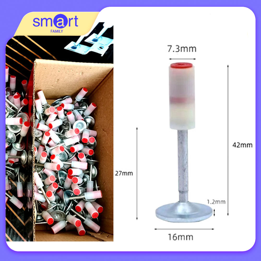Hộp 100 đinh nấm hạt nổ cỡ 7.3mm dùng cho máy bắn đinh, bắn xuyên bê tông, sắt, thạch cao