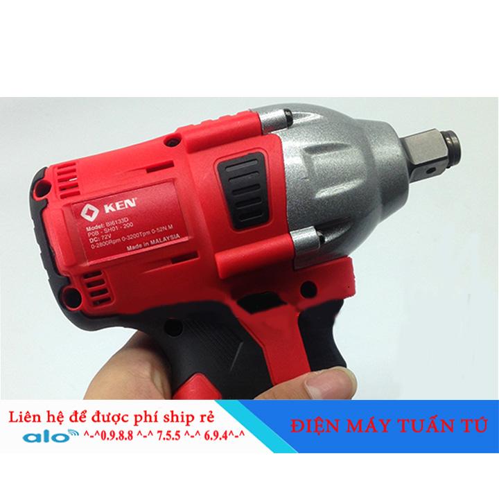 MÁY SIẾT BULONG KEN 72V DÙNG PIN - TẶNG ĐẦU CHUYỂN ĐỔI THÀNH KHOAN, ĐẦU KHẨU 22MM