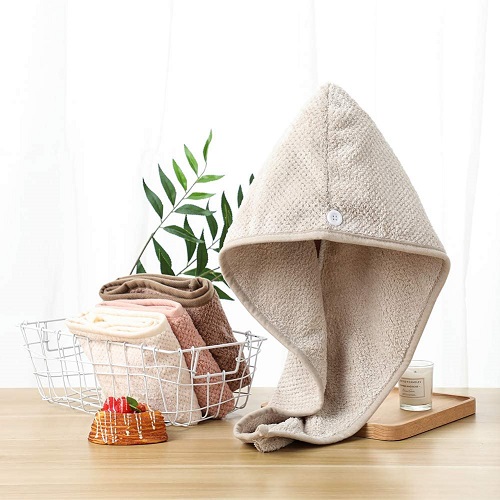 Khăn quấn/ ủ tóc cao cấp Ánh Sao - Thấm hút tốt siêu nhanh khô - Mềm mại 65x25 cm