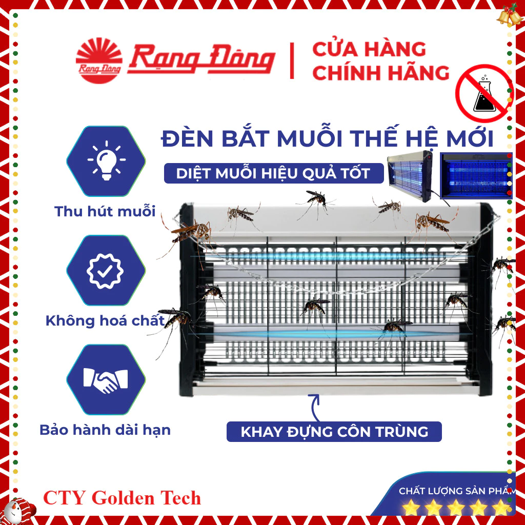   Chính hãng  Đèn bắt muỗi Rạng Đông máy thu hút côn trùng thông minh treo tường UV MODEL DBM02 