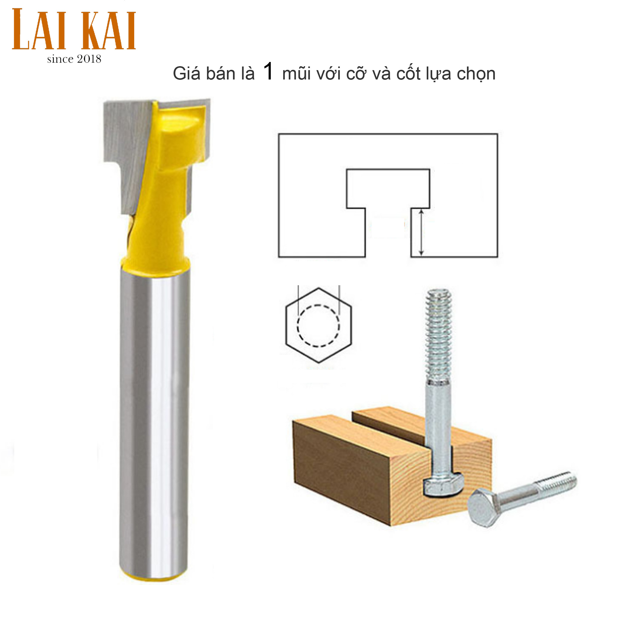 [HCM]Mũi phay tạo rãnh T