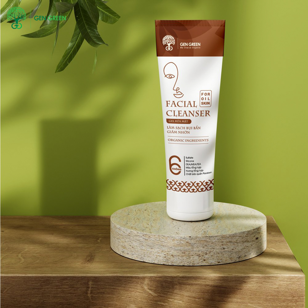 Sữa rửa mặt hữu cơ gengreen cho da dầu facial cleanser for oil skin
