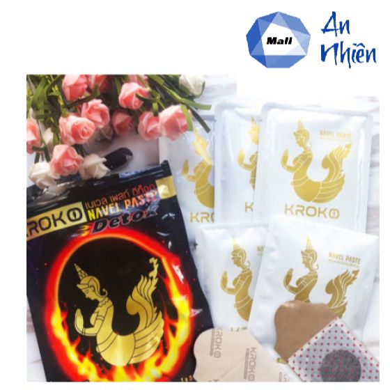 Combo 5 miếng dán tan mỡ bụng kroko thái lan navel paste - mẫu mới