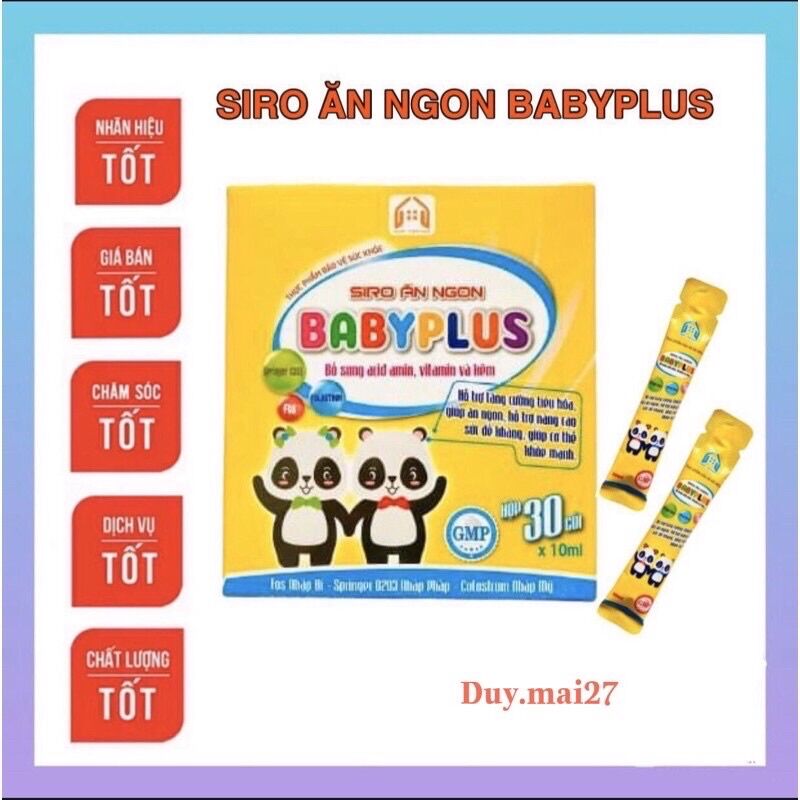 Sirô ăn ngon baby plus hộp 30 gọi - bé ăn ngon , tăng cân ,