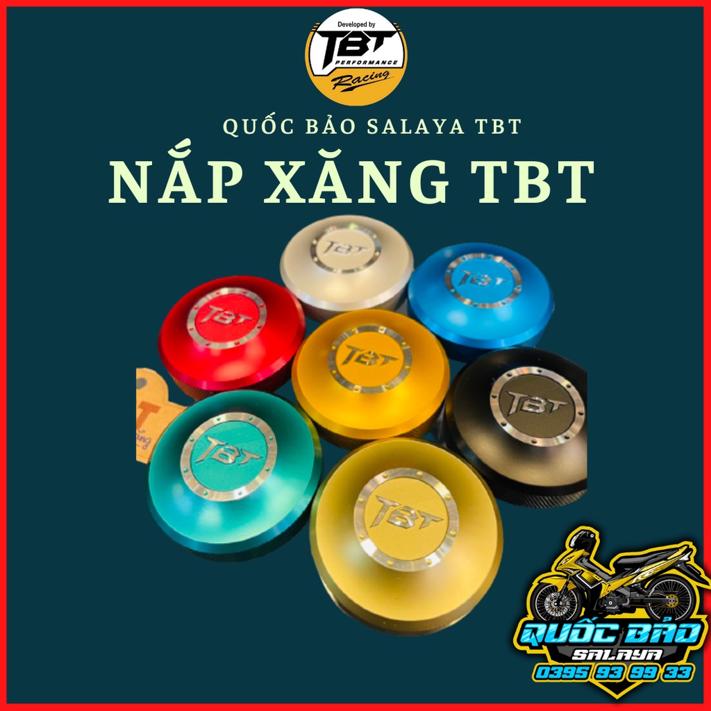 Nắp xăng TBT nhôm cnc nhiều màu lựa chọn lắp được đa số các loại xe trên thị trường