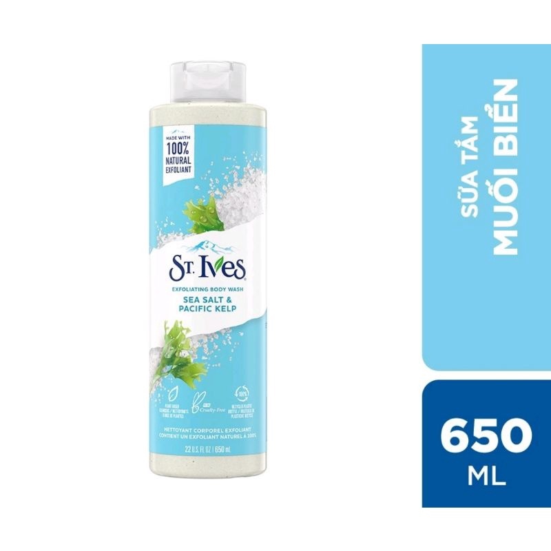 giảm giá sữa tắm ives 650g mẫu của muối biển cam chanh và yến mạch 2