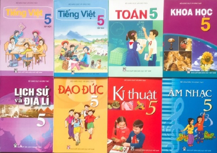 Bộ sách giáo khoa lớp 5 - 8 quyển