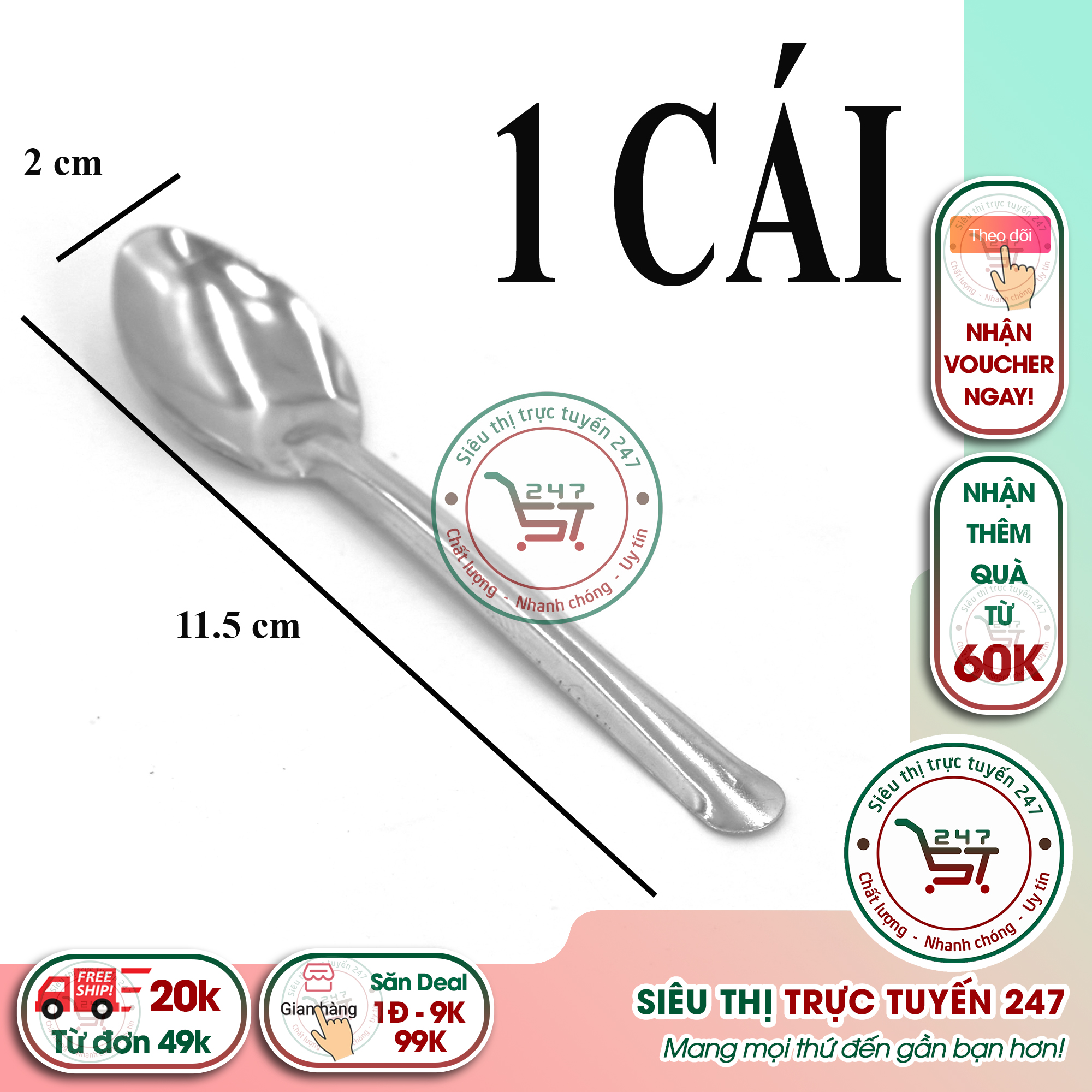 Muỗng cà phê inox cao cấp|Siêu thị trực tuyến 247