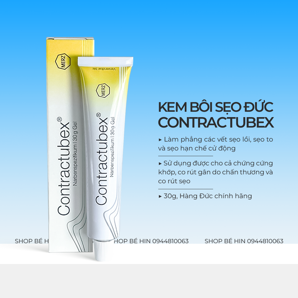 Kem bôi mờ sẹo Contractubex Đức 30g, cam kết hàng chính hãng