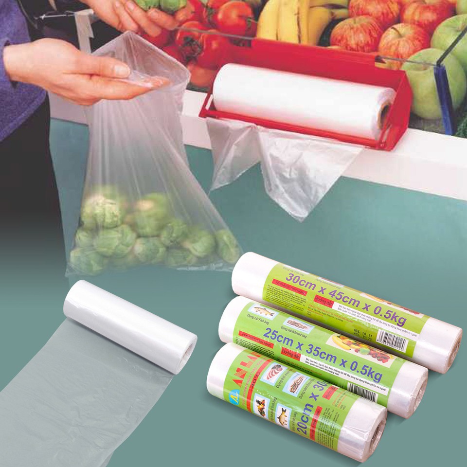 Cuộn 120 túi hoặc cuộn 150 túi đựng thực phẩm An Lành kích thước 25x35cmx250g