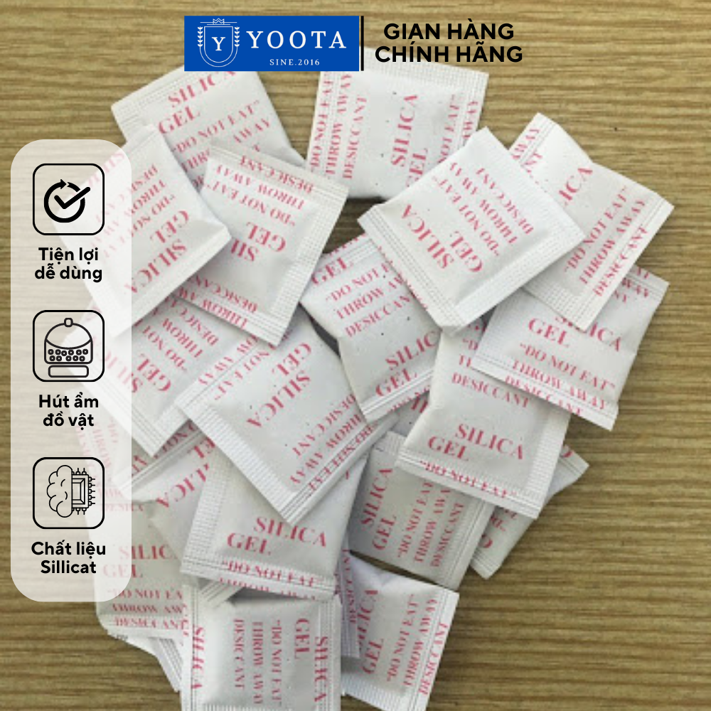 Combo 10 Gói Hút Ẩm Giày Dép Loại I, Túi chống ẩm, hút ẩm Silica Gel cao cấp