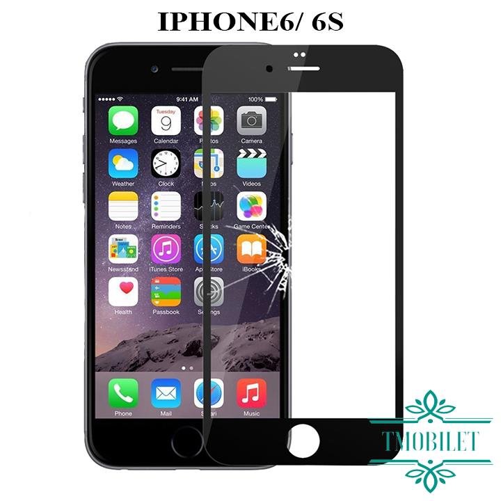 Apple iPhone 6/ 6s Kính Cường Lực Full Màn 9.9D Full Keo - Miếng Dán Màn Hình Điện Thoại - Màu Đen